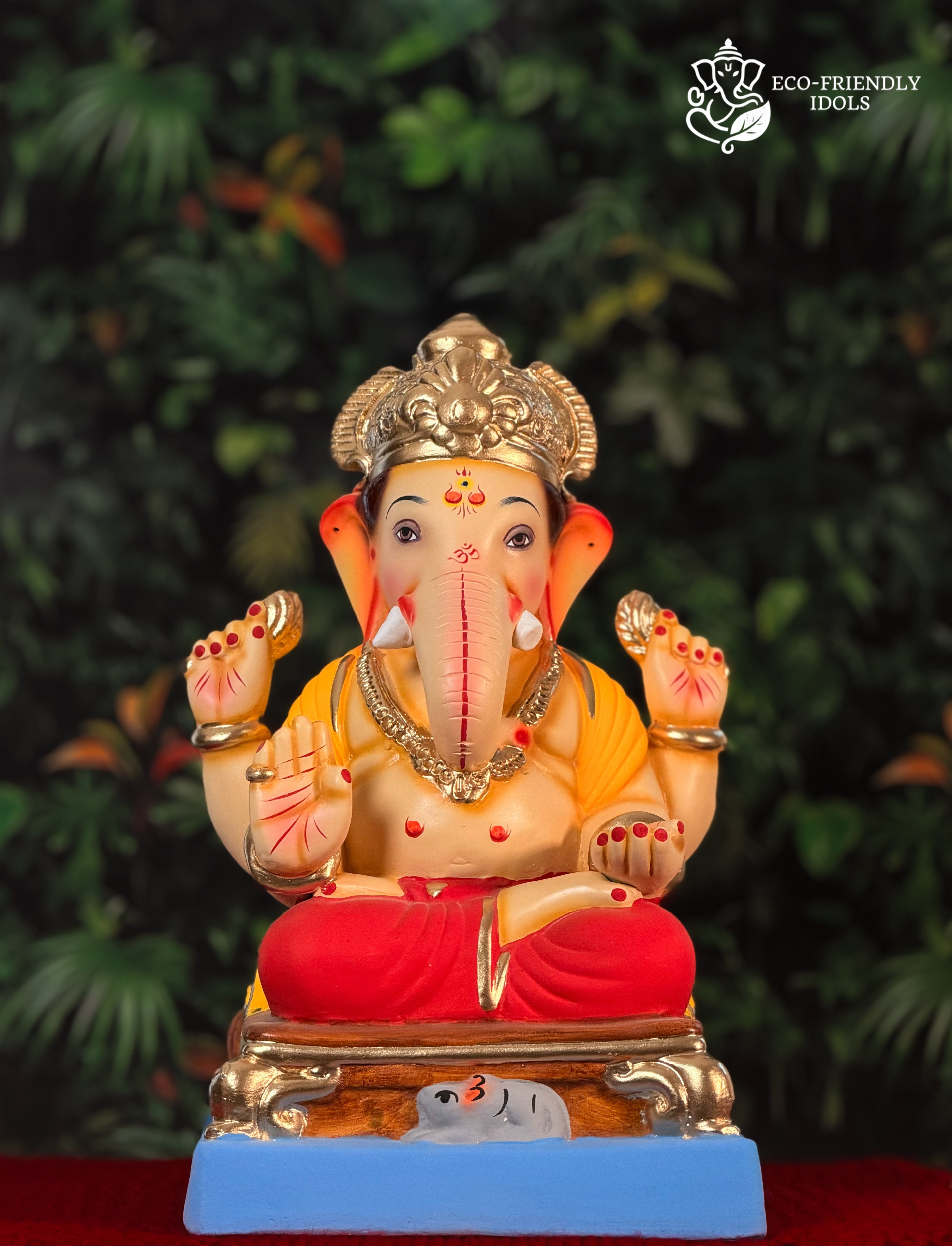 Padmasan in Red & Yellow (14 Inches)