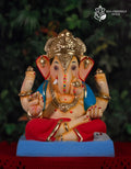 Dagdusheth Halwai in Red & Blue (14 Inches)