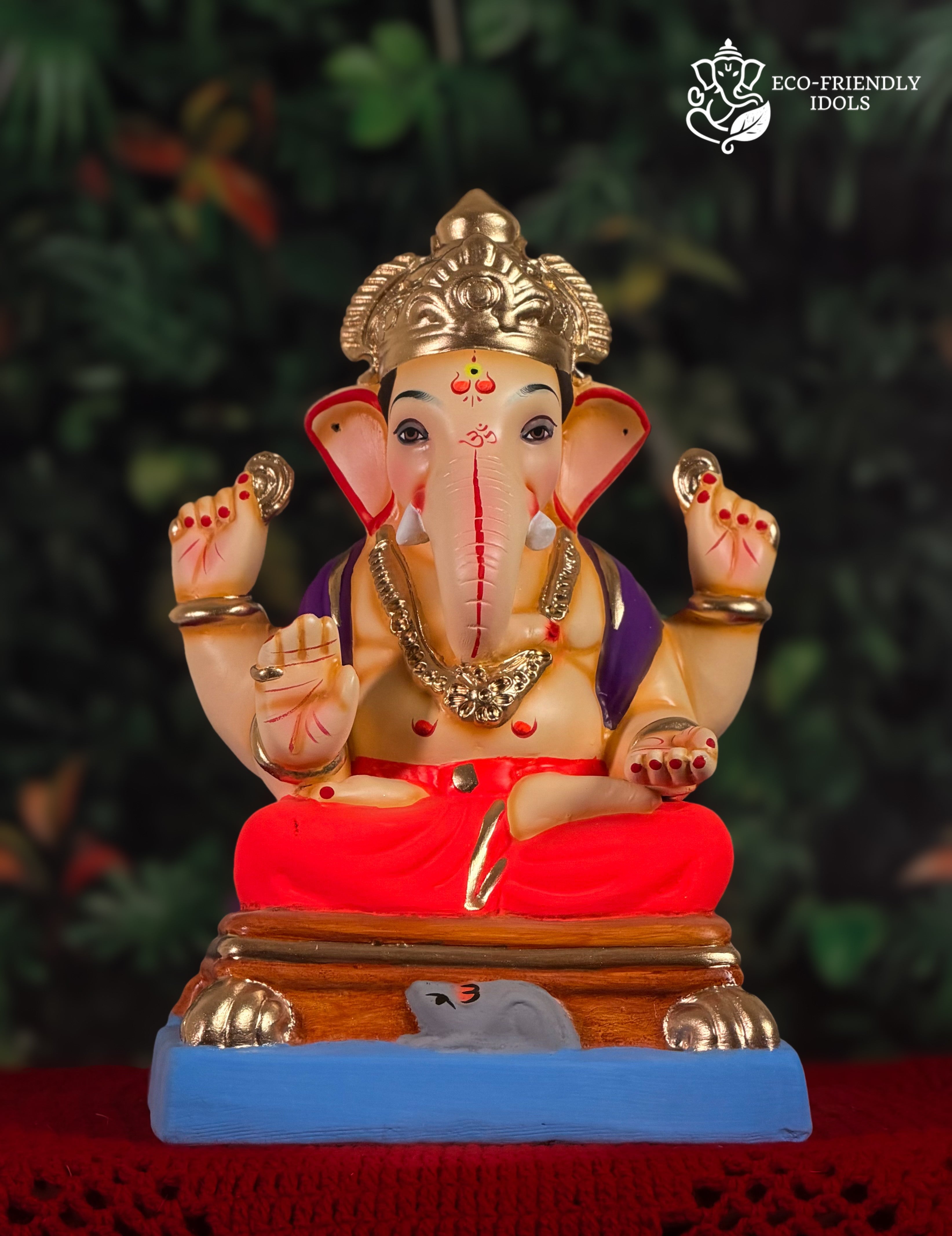 Padmasan in Orange & Purple (12 Inches)