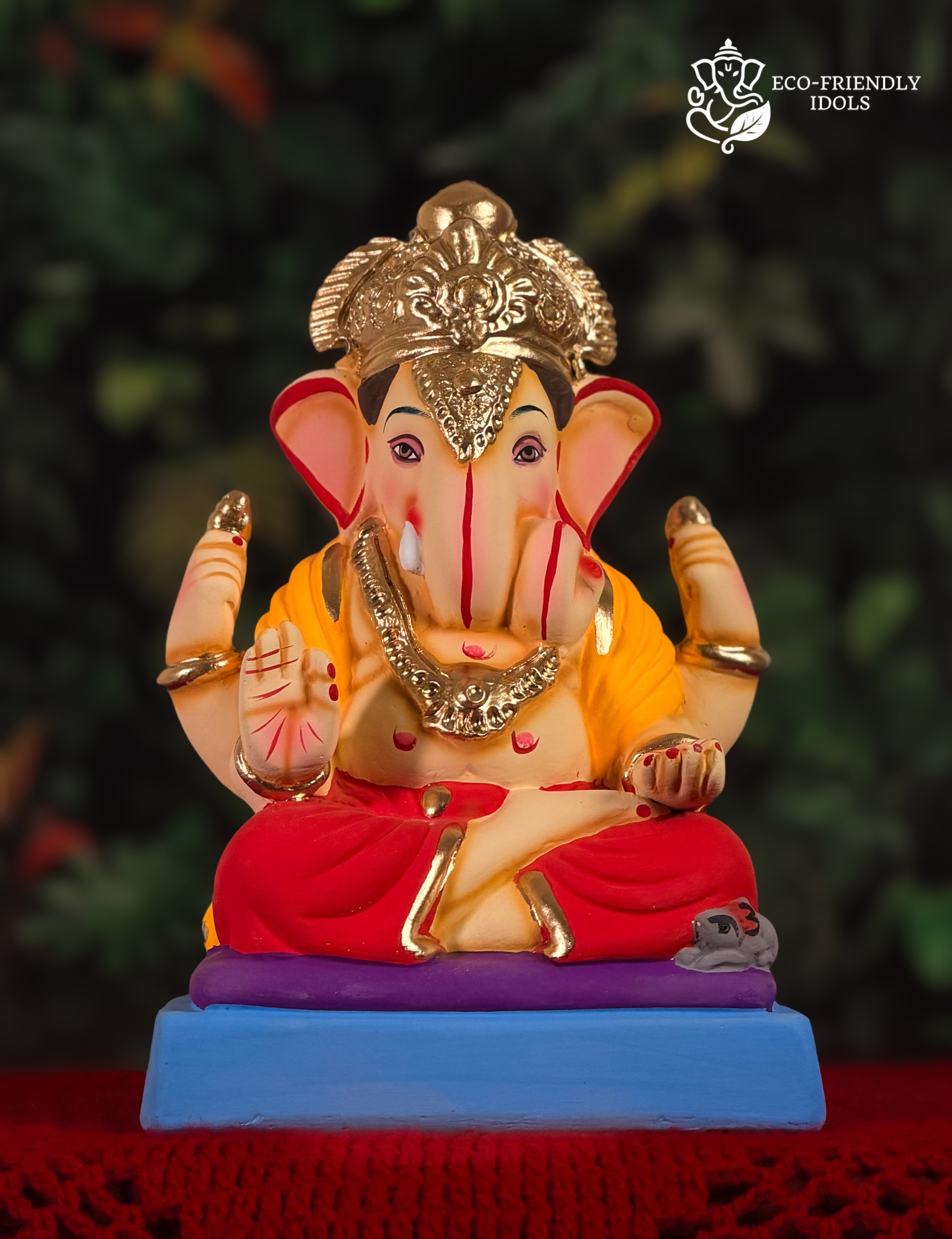 Dagdusheth Halwai in Red & Yellow (09 Inches)