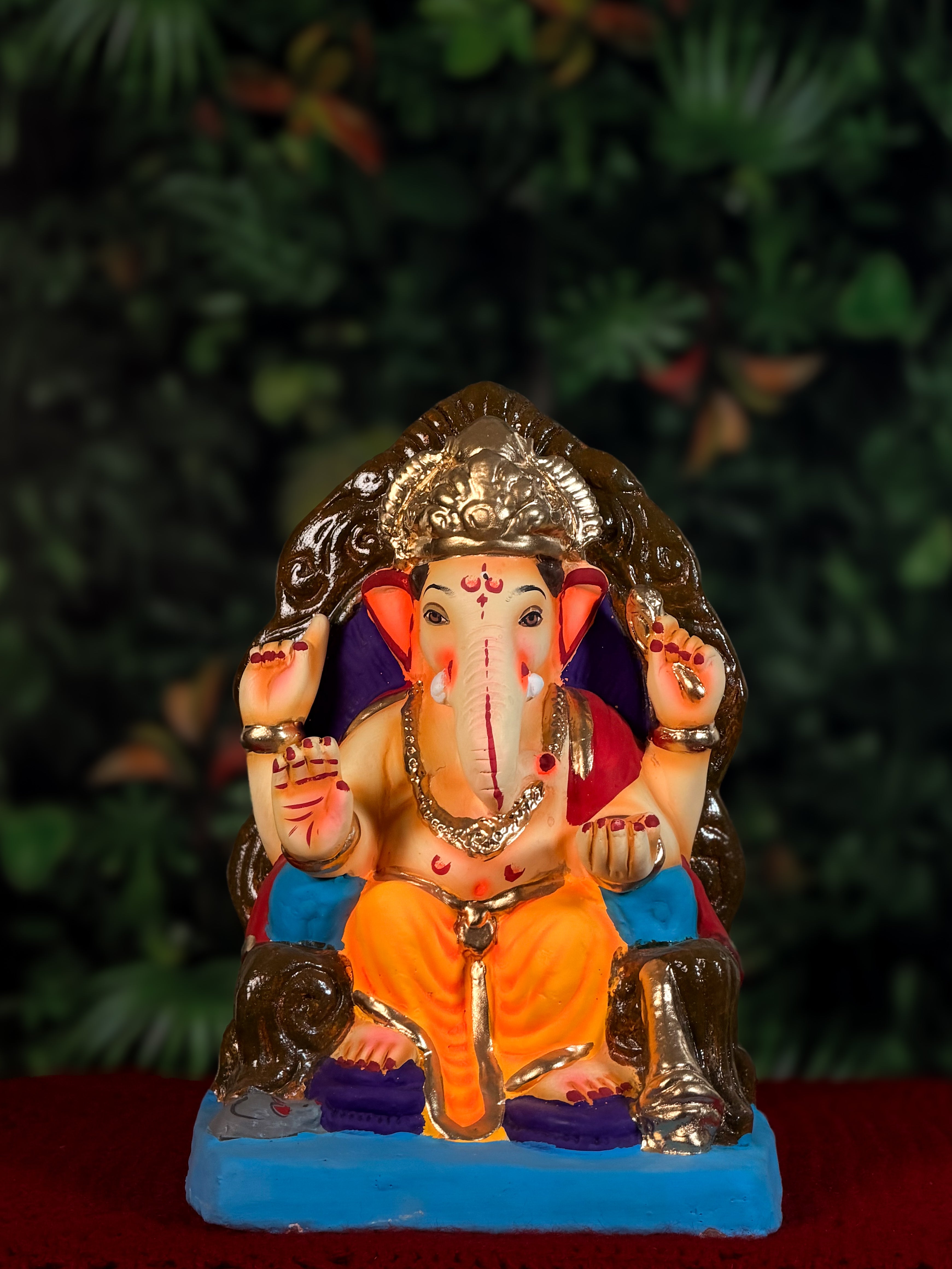 Laal Baug Raja Yellow & Red (10 Inches)