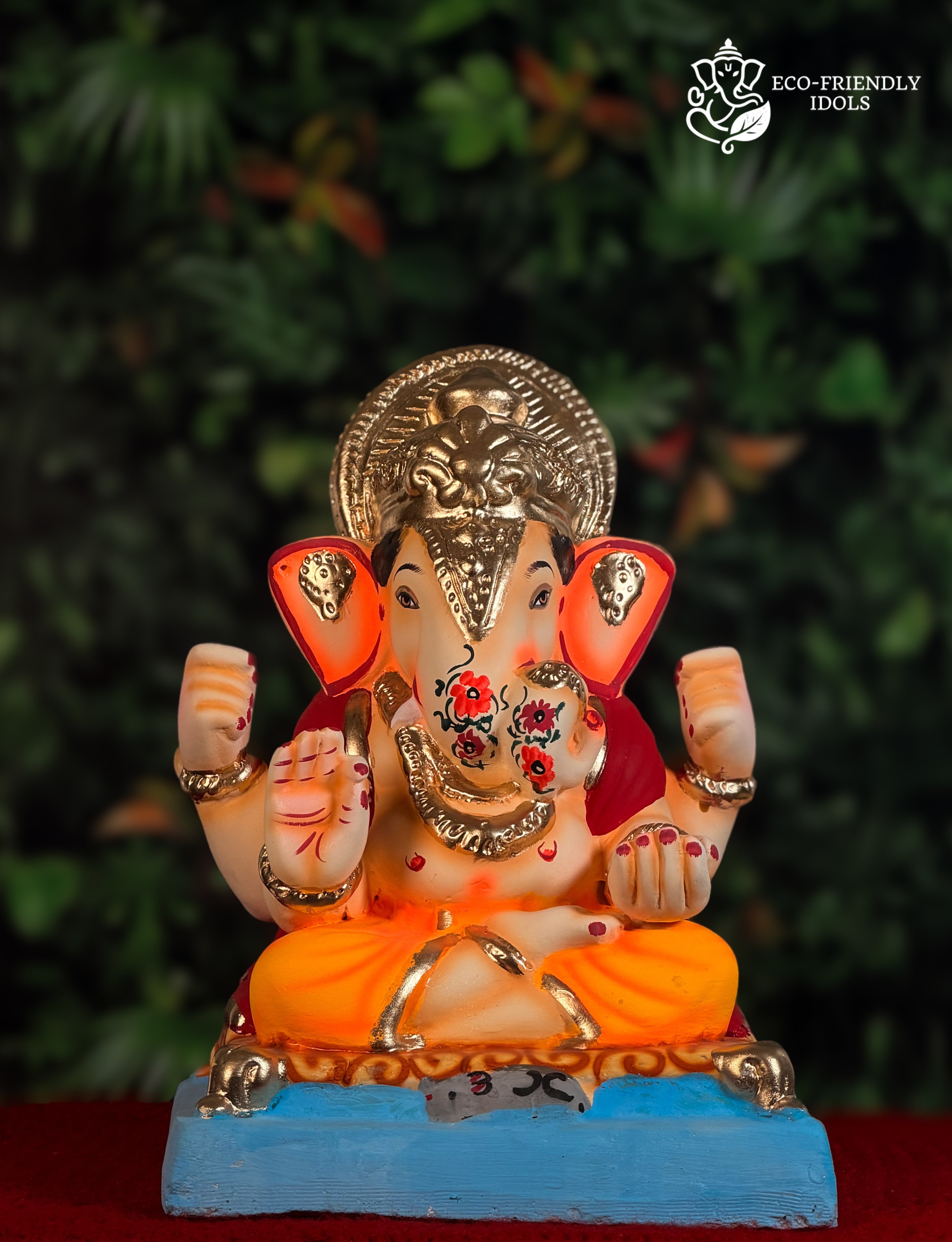 Dagdusheth Halwai in Orange & Red  (12 Inches)