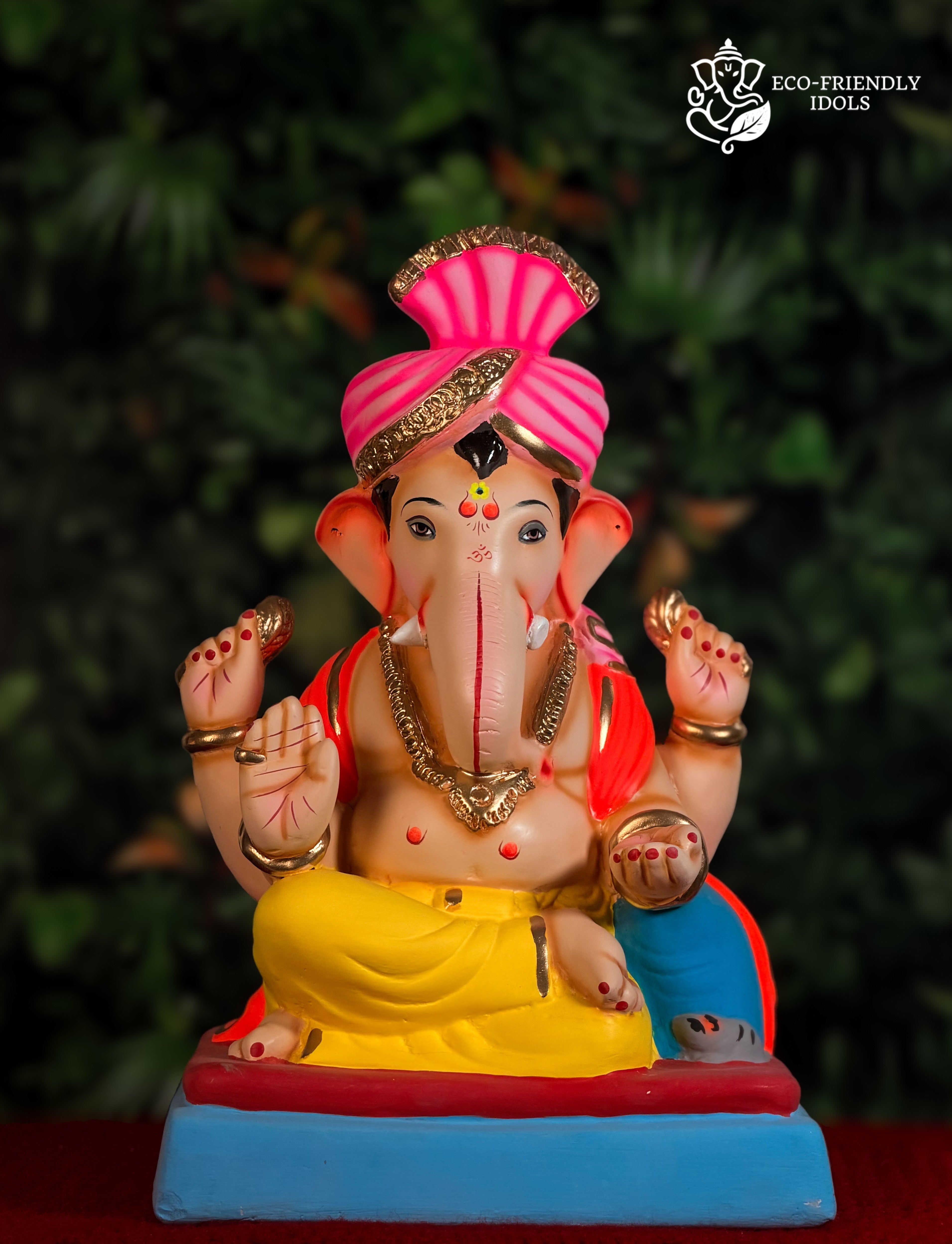 Load Shivrekar in Pink Feta in Yellow & Pink (14 Inches)