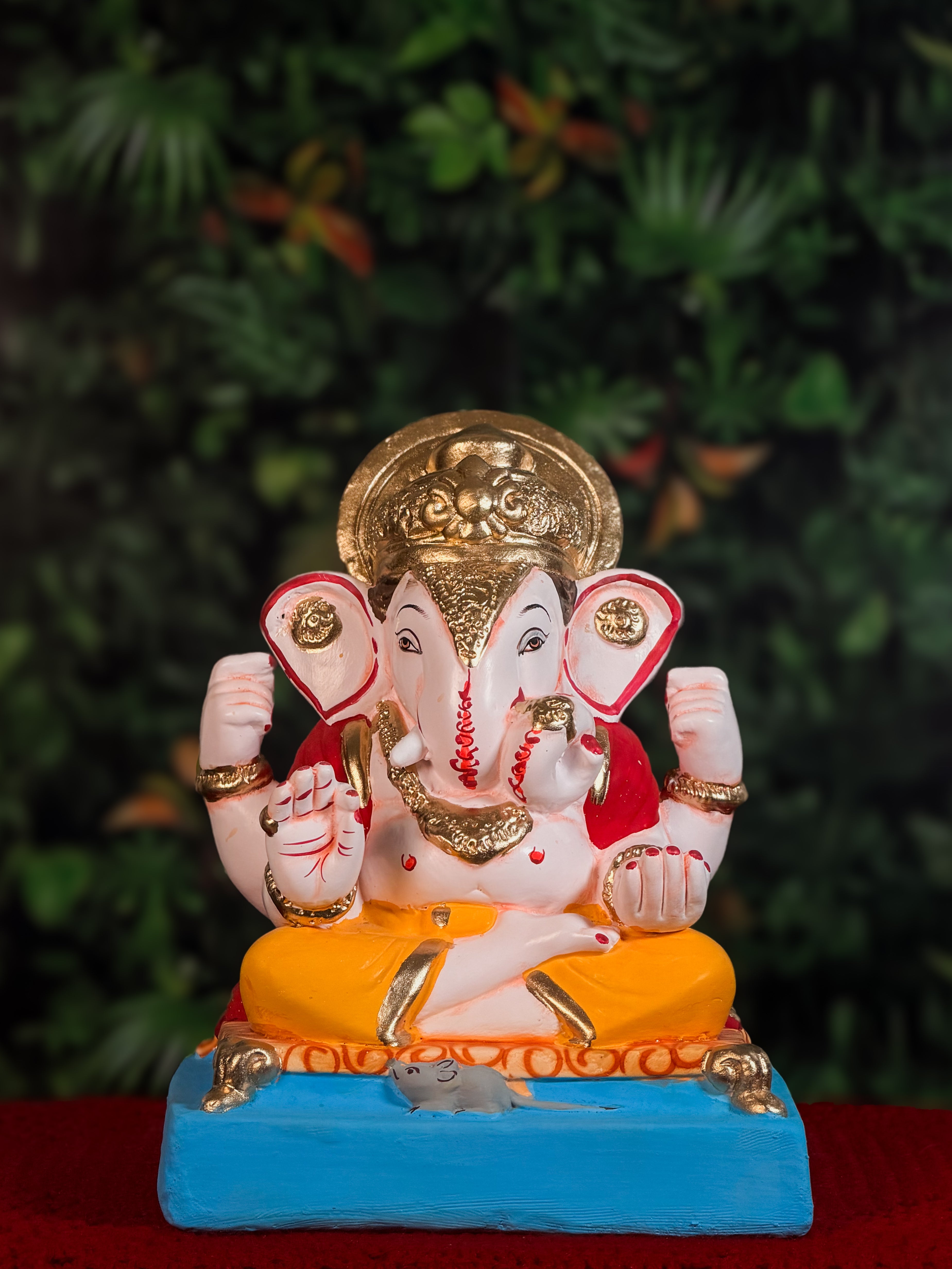 Dagdusheth in Yellow & Red (12 Inches)